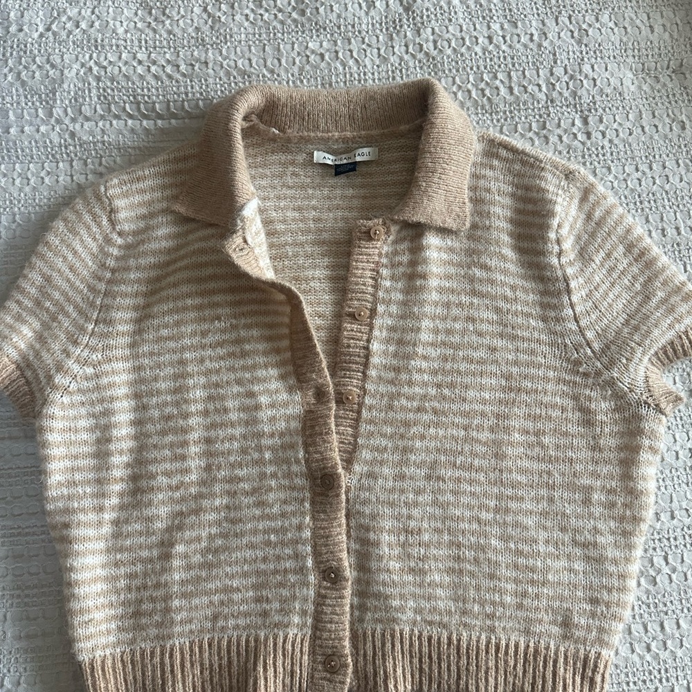 Cropped American Eagle- Knited Cardigan Large